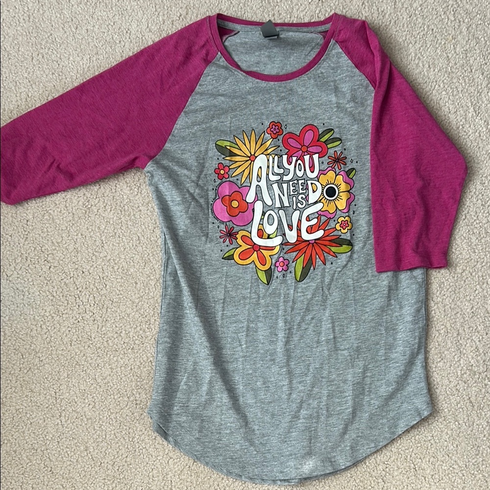 Colorful Graphic Raglan Tee